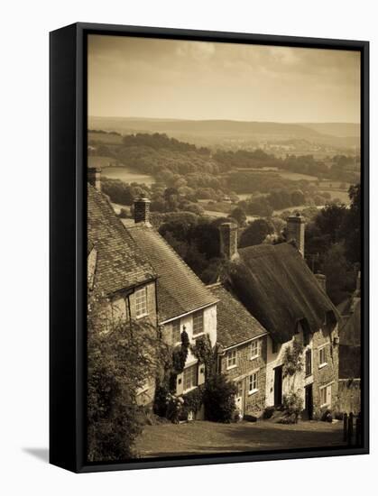 UK, England, Dorset, Shaftesbury, Gold Hill-Alan Copson-Framed Stretched Canvas