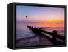 UK, England, Essex, Thames Estuary, Southend, Shoeburyness at Sunset-Alan Copson-Framed Stretched Canvas