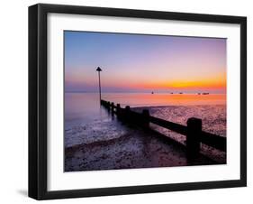 UK, England, Essex, Thames Estuary, Southend, Shoeburyness at Sunset-Alan Copson-Framed Photographic Print