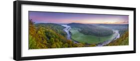 Uk, England, Herefordshire, View North Along River Wye from Symonds Yat Rock-Alan Copson-Framed Photographic Print