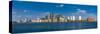 Uk, England, London, Canary Wharf and River Thames-Alan Copson-Stretched Canvas