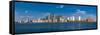 Uk, England, London, Canary Wharf and River Thames-Alan Copson-Framed Stretched Canvas