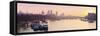 UK, England, London, City of London Skyline at Sunrise-Alan Copson-Framed Stretched Canvas