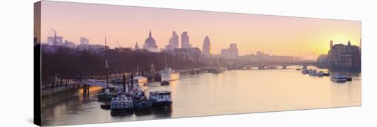 UK, England, London, City of London Skyline at Sunrise-Alan Copson-Stretched Canvas