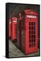 UK, England, London, Covent Garden, Telephone Boxes-Alan Copson-Framed Stretched Canvas