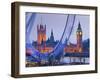 UK, England, London, London Eye, Houses of Parliament and Big Ben-Alan Copson-Framed Photographic Print