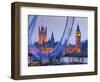 UK, England, London, London Eye, Houses of Parliament and Big Ben-Alan Copson-Framed Photographic Print