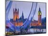 UK, England, London, London Eye, Houses of Parliament and Big Ben-Alan Copson-Mounted Photographic Print