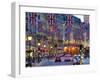 UK, England, London, Regent Street, Taxis and Union Jack Flags-Alan Copson-Framed Photographic Print