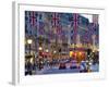 UK, England, London, Regent Street, Taxis and Union Jack Flags-Alan Copson-Framed Photographic Print