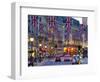 UK, England, London, Regent Street, Taxis and Union Jack Flags-Alan Copson-Framed Photographic Print