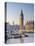 UK, England, London, River Thames and Big Ben-Alan Copson-Stretched Canvas