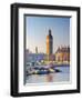 UK, England, London, River Thames and Big Ben-Alan Copson-Framed Photographic Print