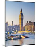 UK, England, London, River Thames and Big Ben-Alan Copson-Mounted Photographic Print