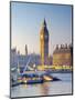 UK, England, London, River Thames and Big Ben-Alan Copson-Mounted Photographic Print