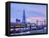 UK, England, London, River Thames, the Shard and Tower Bridge-Alan Copson-Framed Stretched Canvas