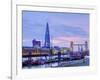 UK, England, London, River Thames, the Shard and Tower Bridge-Alan Copson-Framed Photographic Print