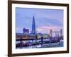 UK, England, London, River Thames, the Shard and Tower Bridge-Alan Copson-Framed Photographic Print