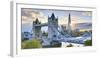 UK, England, London, River Thames, Tower Bridge and the Shard, by Architect Renzo Piano-Alan Copson-Framed Photographic Print