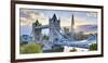 UK, England, London, River Thames, Tower Bridge and the Shard, by Architect Renzo Piano-Alan Copson-Framed Photographic Print