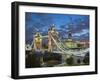 UK, England, London, River Thames, Tower Bridge and the Shard, by Architect Renzo Piano-Alan Copson-Framed Photographic Print