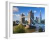 UK, England, London, River Thames, Tower Bridge and the Shard, by Architect Renzo Piano-Alan Copson-Framed Photographic Print