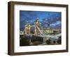 UK, England, London, River Thames, Tower Bridge and the Shard, by Architect Renzo Piano-Alan Copson-Framed Photographic Print