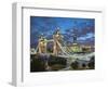 UK, England, London, River Thames, Tower Bridge and the Shard, by Architect Renzo Piano-Alan Copson-Framed Photographic Print