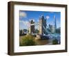 UK, England, London, River Thames, Tower Bridge and the Shard, by Architect Renzo Piano-Alan Copson-Framed Photographic Print