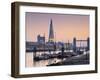 UK, England, London, Tower Bridge and the Shard (By Renzo Piano)-Alan Copson-Framed Photographic Print