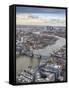 UK, England, London, View of London from the Shard, Looking Over Tower Bridge To Canary Wharf-Jane Sweeney-Framed Stretched Canvas