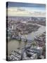 UK, England, London, View of London from the Shard, Looking Over Tower Bridge To Canary Wharf-Jane Sweeney-Stretched Canvas