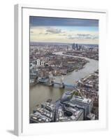 UK, England, London, View of London from the Shard, Looking Over Tower Bridge To Canary Wharf-Jane Sweeney-Framed Photographic Print