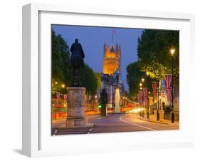 UK, England, London, Whitehall and Houses of Parliament-Alan Copson-Framed Photographic Print