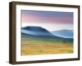 UK, England, North Yorkshire, Ribble Valley and Ingleborough Mountain on Left, One of the Yorkshire-Alan Copson-Framed Photographic Print