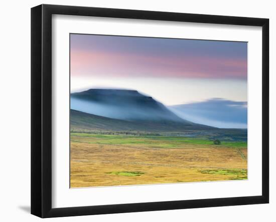 UK, England, North Yorkshire, Ribble Valley and Ingleborough Mountain on Left, One of the Yorkshire-Alan Copson-Framed Photographic Print