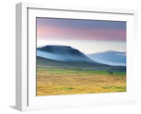 UK, England, North Yorkshire, Ribble Valley and Ingleborough Mountain on Left, One of the Yorkshire-Alan Copson-Framed Photographic Print