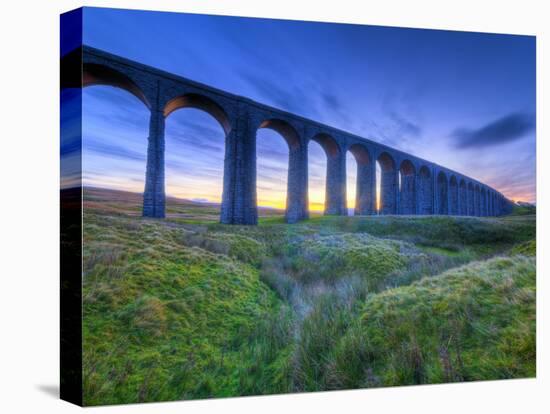 UK, England, North Yorkshire, Ribblehead Viaduct on the Settle to Carlisle Railway Line-Alan Copson-Stretched Canvas