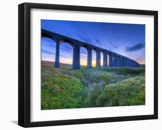 UK, England, North Yorkshire, Ribblehead Viaduct on the Settle to Carlisle Railway Line-Alan Copson-Framed Photographic Print