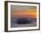 UK, England, Sussex, Brighton, Boat Sailing Past Remains of Brighton West Pier at Sunset-Jane Sweeney-Framed Photographic Print