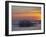 UK, England, Sussex, Brighton, Boat Sailing Past Remains of Brighton West Pier at Sunset-Jane Sweeney-Framed Photographic Print