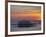 UK, England, Sussex, Brighton, Boat Sailing Past Remains of Brighton West Pier at Sunset-Jane Sweeney-Framed Photographic Print