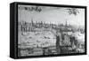 UK, England, View of the City of London with London Bridge-Claes Jansz Visscher-Framed Stretched Canvas