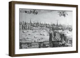 UK, England, View of the City of London with London Bridge-Claes Jansz Visscher-Framed Giclee Print
