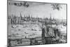 UK, England, View of the City of London with London Bridge-Claes Jansz Visscher-Mounted Giclee Print