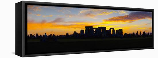 UK, England, Wiltshire, Stonehenge, Summer Solstice Celebrations-Alan Copson-Framed Stretched Canvas