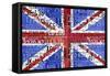 UK Flag License Plate-Design Turnpike-Framed Stretched Canvas