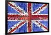 UK Flag License Plate-Design Turnpike-Framed Giclee Print