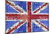 UK Flag License Plate-Design Turnpike-Mounted Giclee Print