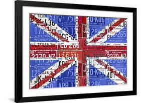 UK Flag License Plate-Design Turnpike-Framed Giclee Print